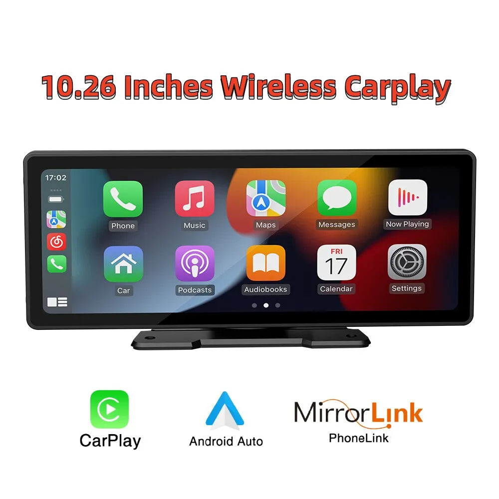 Universel10.26” Wireless CarPlay Pour Apple et Android Tout les Véhiculés